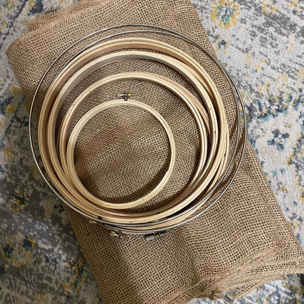 Embroidery hoops lot